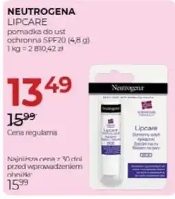 Jawa Drogerie Neutrogena Lipcare pomadka do ust ochronna SPF20 oferta