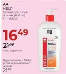 Jawa Drogerie AA HELP balsam opatrunk do ciała oferta
