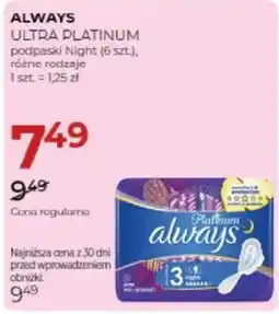 Jawa Drogerie ALWAYS ULTRA PLATINUM podpaski Night oferta
