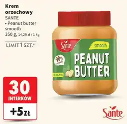Intermarche Krem orzechowy Sante Peanut butter smooth oferta