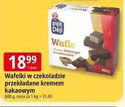 E.Leclerc Wafelki w czekoladzie przekładane kremem kakaowym oferta