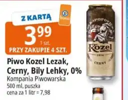E.Leclerc Piwo Kozel Lezak, Cerny, Bily Lehky, 0% oferta