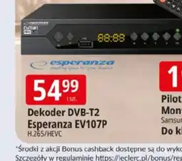 E.Leclerc Dekoder DVB-T2 Esperanza EV107P oferta