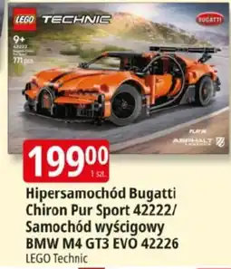E.Leclerc Hipersamochód Bugatti Chiron Pur Sport 42222/ Samochód wyścigowy BMW M4 GT3 EVO 42226 LEGO Technic oferta