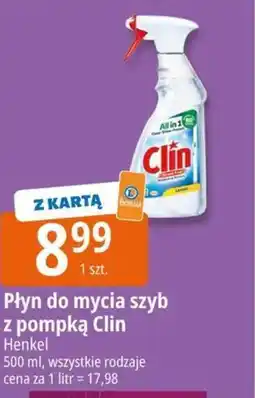 E.Leclerc Płyn do mycia szyb z pompką Clin oferta