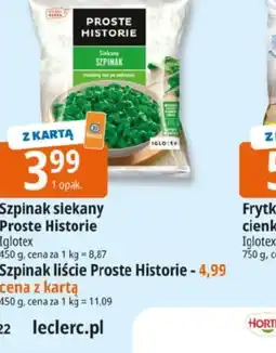 E.Leclerc Szpinak siekany Proste Historie oferta