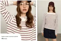 Sinsay Sinsay Sweter w paski z ażurowym splotem oferta