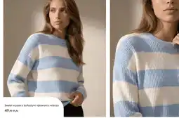 Sinsay Sweter w paski z bufiastymi rękawami z wiskozy oferta