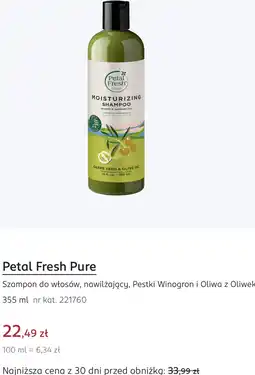 Rossmann Petal Fresh Pure Szampon do włosów, nawilżający, Pestki Winogron i Oliwa z Oliwek oferta