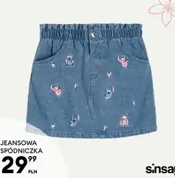 Sinsay Sinsay Jeansowa spódniczka z motywem Stitch oferta