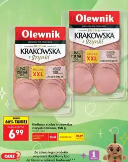 Biedronka Kiełbasa sucha krakowska z szynki Olewnik Paczka XXL oferta