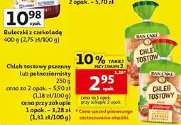 Auchan Chleb tostowy pszenny lub pełnoziarnisty Dan Cake oferta