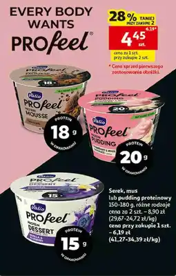 Auchan Serek, mus lub pudding proteinowy Valio PROfeel oferta