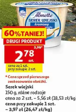 Auchan Serek wiejski Almette, różne rodzaje oferta