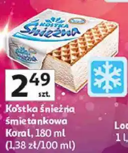 Auchan Kostka śnieżna śmietankowa Koral oferta