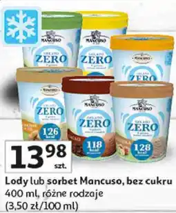 Auchan Lody lub sorbet Mancuso, bez cukru oferta