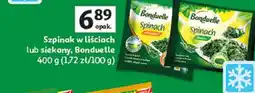 Auchan Szpinak w liściach lub siekany, Bonduelle oferta