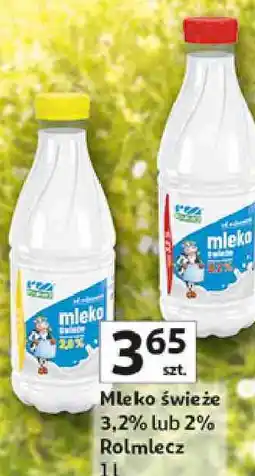 Auchan Mleko świeże 3,2% lub 2% Rolmlecz oferta