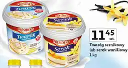 Auchan Twaróg sernikowy lub serek waniliowy Président oferta