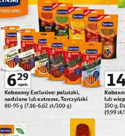 Auchan Kabanosy Exclusive: paluszki, nadziane lub extreme, Tarczyński oferta