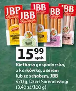 Auchan Kiełbasa gospodarska, z karkówką, z serem lub ze schabem, JBB oferta
