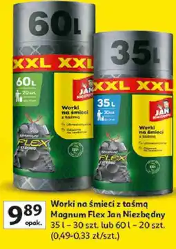 Auchan Jan Niezbędny Worki na śmieci z taśmą Magnum Flex oferta