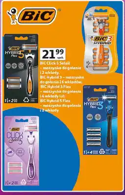 Auchan Maszynki do golenia BIC Click 5 Soleil, BIC Hybrid 3, BIC Hybrid 5 Flex oferta