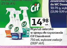 Auchan Płyn lub mleczko w sprayu do czyszczenia Cif Cleanboost oferta