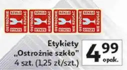 Auchan Etykiety Ostrożnie szkło Delta Graphix oferta