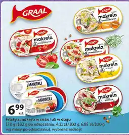 Auchan Filety z makreli w sosie lub w oleju Graal oferta