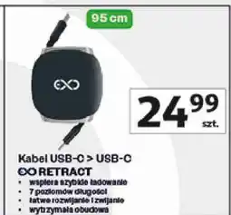Auchan XO Kabel USB-C USB-C RETRACT oferta