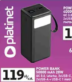 Auchan Platinet Power Bank 50000 mAh 20W PMPB5020 oferta