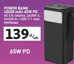 Auchan Platinet Power Bank 40000 mAh 65W PD PMPB4065 oferta