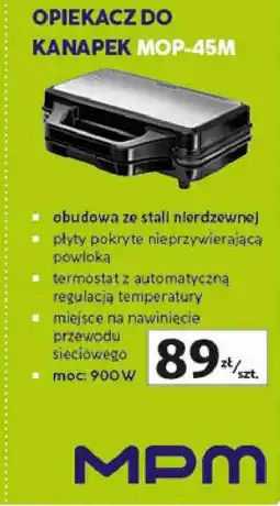 Auchan Opiekacz do kanapek MPM MOP-45M oferta