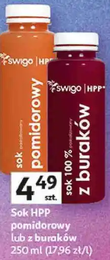 Auchan Sok HPP Swigo pomidorowy lub z buraków oferta