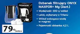 Auchan Dzbanek filtrujący Aquaphor ONYX MAXFOR+ Mg (3szt.) oferta
