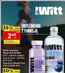 Auchan Woda smakowa Water zero oferta