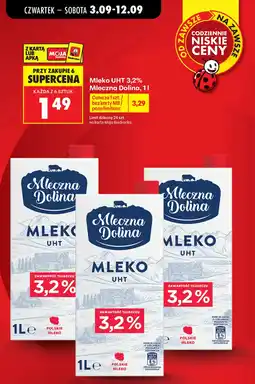Biedronka Mleko Mleczna Dolina oferta