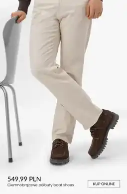 Ryłko Ciemnobrązowe półbuty boat shoes oferta