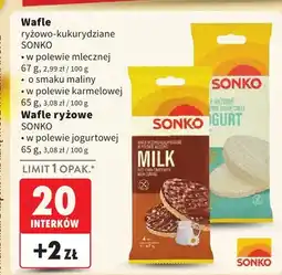 Intermarche Wafle ryżowo-kukurydziane w polewie mlecznej Sonko oferta