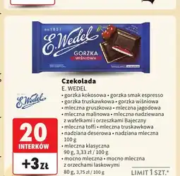 Intermarche Czekolada gorzka kokosowa E.Wedel oferta