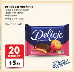 Intermarche Delicje Szampańskie o smaku malinowym E.Wedel oferta