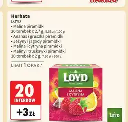 Intermarche Herbata malina piramidki Loyd oferta