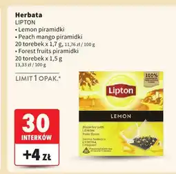 Intermarche Herbata Peach mango piramidki Lipton oferta
