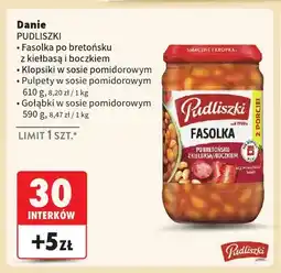 Intermarche Danie Pudliszki fasolka po bretońsku z kiełbasą i boczkiem oferta