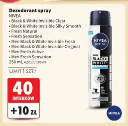 Intermarche Dezodorant spray Nivea Black & White Invisible Clear oferta