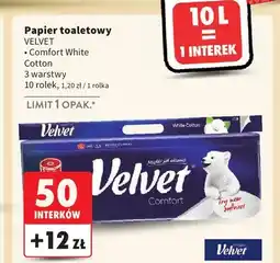 Intermarche Papier toaletowy Comfort White Cotton 3 warstwy Velvet oferta