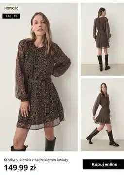 Greenpoint Krótka sukienka z nadrukiem w kwiaty Greenpoint oferta