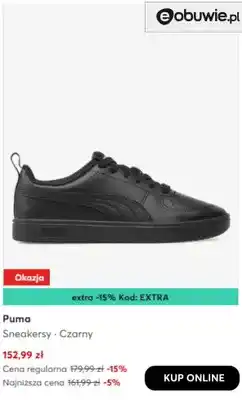 eobuwie Sneakersy czarne Puma oferta