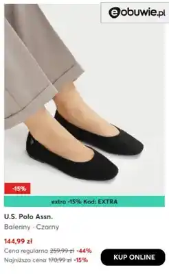 eobuwie Baleriny U.S. Polo Assn oferta